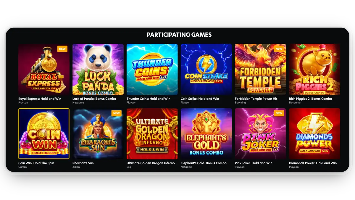 NeoSpin Casino jackpot games