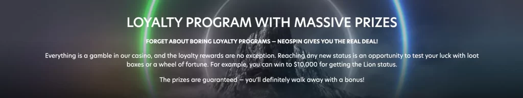 NeoSpin VIP program
