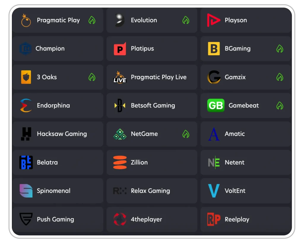NeoSpin Slots Game Providers