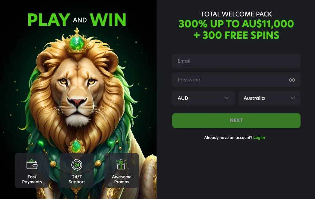 sign up form NeoSpin Australia